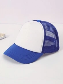 2pcs/1pc Multiple Colors Casual Game Console Stitching Mesh Baseball Cap, Sun Protection Comfortable Breathable Cap For Summer Holiday Outdoor Traveling Boys And Girls Accessories
