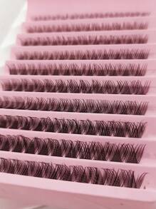120pcs D-Curl Individual False Eyelash Clusters 8-16mm Wide Band DIY Eyelash Extension Set, Natural Thick Fluffy Fine Lightweight Soft Reusable False Lashes, Suitable For Beginners Home Daily Makeup Wedding Party Travel Spring Festival Holiday Gift Set - D - View 9