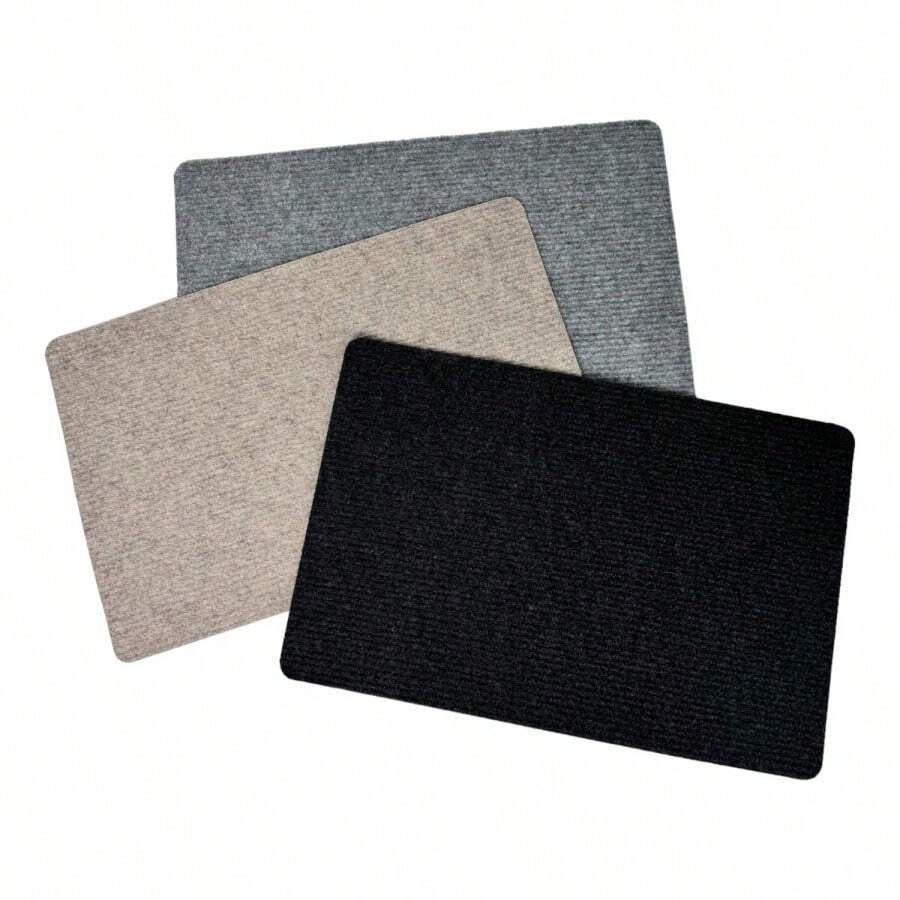 Floor Mat - Doormat - Ribbed - Gray - 40 X 60 Cm - Black - View 1