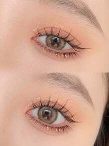 10pcs/Pack Korean Style Natural Look Transparent False Eyelashes For Lightweight & No Makeup Look