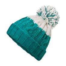 Beechfield Apres Contrast Beanie (Smaragd/Zacht Wit)