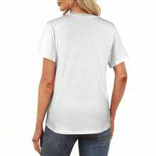 Proud Childless Cat Lady Shirt Funny Cat Lovers Shirt Comfort Fit Short Sleeve Classic Heavy Cotton T Shirt Printed Graphic Tee Women's Casual Short-Sleeved Top - White - View 2
