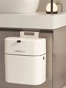 1pc Slimline Wall Mounted Trash Can - High-Capacity, Aesthetically Design With Lid - Space-Saving Garbage Can For Home Use - Perfect For Living Room, Toilet, And Kitchen - Multicolor - View 6