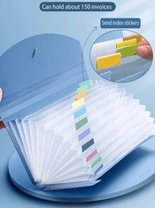 1 szt. Dostosowywalny rozszerzalny folder na dokumenty, organizer na dokumenty, akordeonowe portfolio, mini organizer z 13 kieszeniami, wielowarstwowy organizer na faktury podatkowe i paragony, segregator do biura, firmy, szkoły, reklamy, powrotu do szkoły, artykułów szkolnych