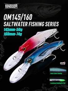 KINGDOM Kingdom Floating Minnow 50g 74g 145mm 160mm Artificial Jerkbaits Sea Fishing Lure Long Casting Swimbait Fishing Hard Baits Seabass