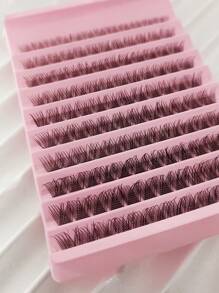 120pcs D-Curl Individual False Eyelash Clusters 8-16mm Wide Band DIY Eyelash Extension Set, Natural Thick Fluffy Fine Lightweight Soft Reusable False Lashes, Suitable For Beginners Home Daily Makeup Wedding Party Travel Spring Festival Holiday Gift Set - D - View 8