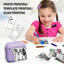 Mini Bluetooth Self-Adhesive Portable Thermal Label Printer For Business Home Office Wireless Inkless Logo Sticker Printer