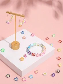 5/15/30pcs Plumeria Clay Beads Colorful Mix Color Handmade Small Flower Spacer Beads For Jewelry Making DIY Bracelet Charm Pendant