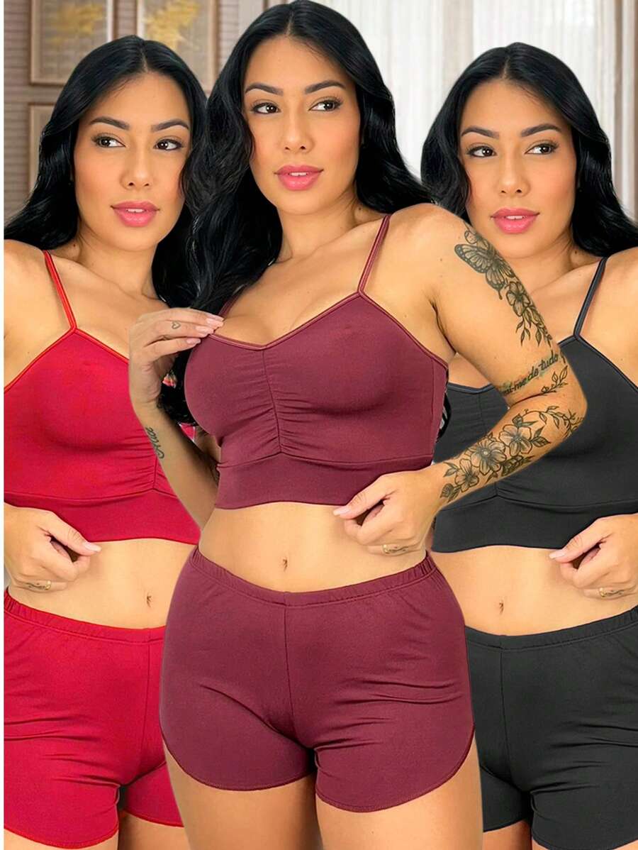 Women Pajama Sets - 彩色 - 查看 1