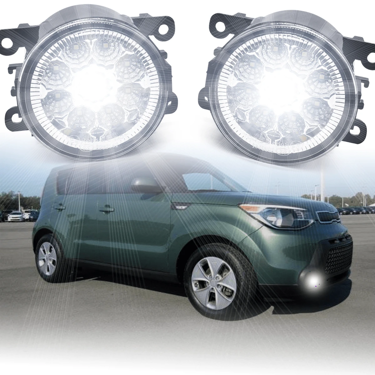 2x Fog Light Driving Lamp H11 110W For 2014 Kia Soul Base Hatchback 4-Door 1.6L