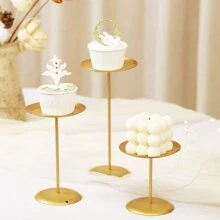 11-Piece Gold/Black Lace Cake Stand Set – Interchangeable Dessert Display Stands And Trays For Weddings, Birthdays, And Events - Vàng - Xem 6