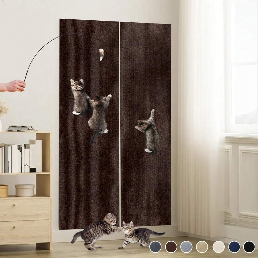 JAYFAN 猫抓垫家具保护器、猫墙抓板猫抓垫自粘式、猫地毯残余物、猫树替换部件、DIY 攀爬猫抓板