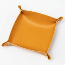 PU Leather Storage Box, Cosmetics Lipstick Storage Tray, Multifunctional Desktop Storage Basket, Miscellaneous Items, Key Storage Tray,For Holiday Beach, Bathroom Collection, Bedroom Collection, Large Capacity - Multicolor - View 9