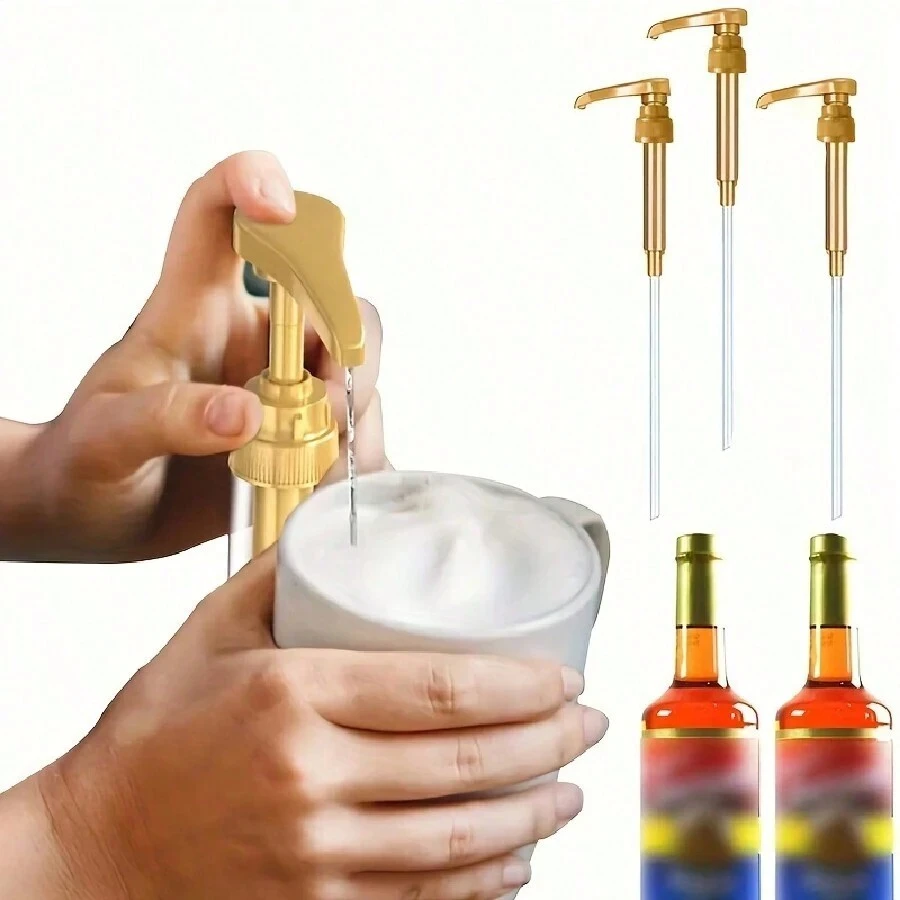 3Pcs Coffee Syrup Pump Dispenser - Coffee Syrup Pumps Torani Syrup Pump For Syrup Bottle Pumps For Coffee Syrup Bottle Coffee Pumps For Syrup Bottle - Skinny Syrup Pump For Bottle Syrup Dispenser Pump - Multicolor - View 1