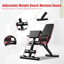 RibasuBB Adjustable Weight Bench For Full-Body Workout, Multi-Function Exercise Equipment For Bench Press, Biceps, Abs, Legs & Dumbbell Training, Max Load 160kg - Black - View 3