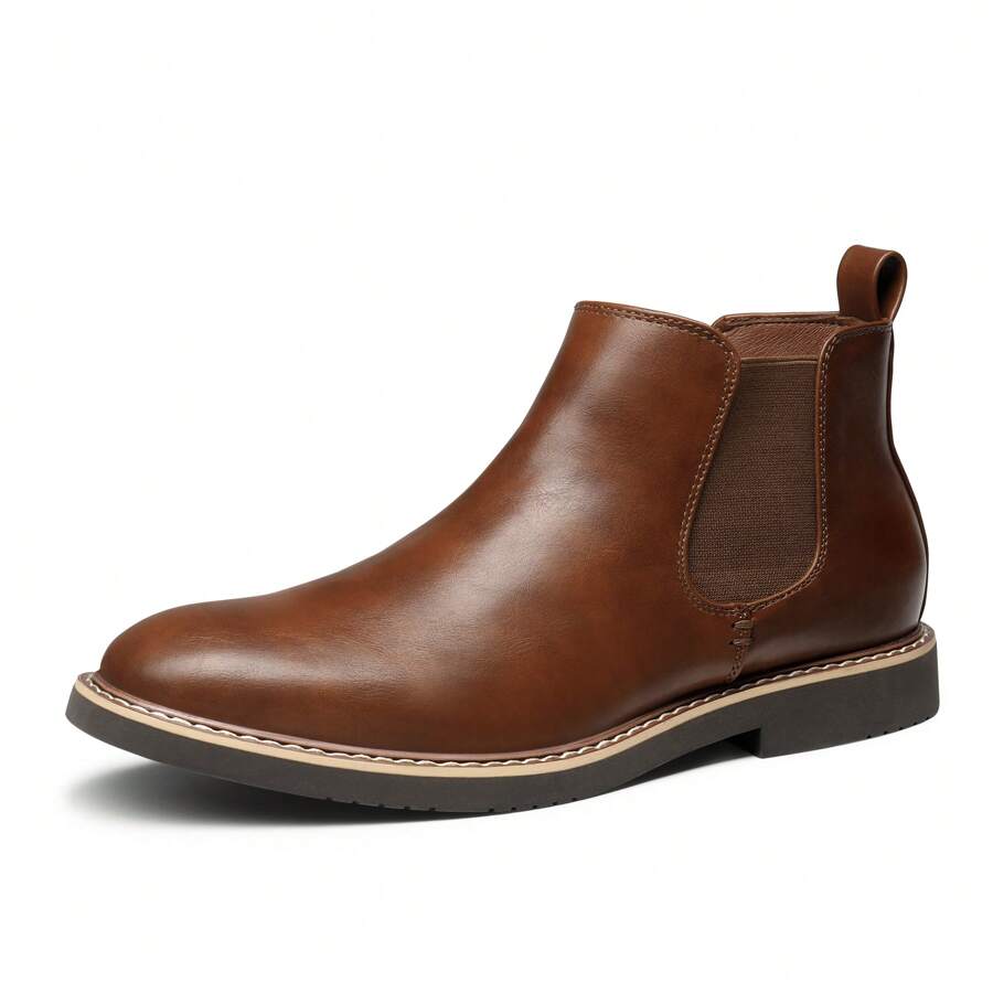 Męskie buty Chelsea - Brązowy - Zobacz 1