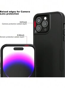 Funda protectora de teléfono serie de transporte 2 en 1, de doble capa resistente y a prueba de caídas, con protección integral a prueba de agua, golpes y arañazos