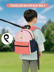 Mochila Escolar com Contraste de Cores, Mochila para Crianças Pequenas, Mochila para Jardim de Infância, Mochila para Criança de 4 a 8 Anos, Bolsa para Criança do Ensino Fundamental, Mochila Infantil com Estampa de Desenho Animado, com Alça Ajustável, Mochila Leve para Uso Diário, Mochila Fofa de Viagem para Crianças para Escola, Acampamento, Caminhada