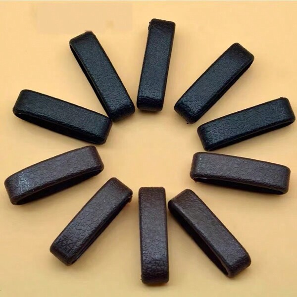 10pcs Black-Brown Loop Buckle Strap Holders Clip Adjuster Accessories For Men Belt
