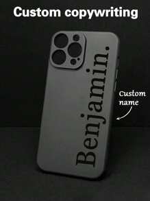 1pc Customized Name Phone Case, Personalized Name Design IPhone Phone Case, Customized Name IPhone Phone Case, Personalized Phone Case, Custom Image Phone Case, Anniversary Gift, Valentine's Day Gift, Birthday Gift, Wedding Gift, Mother's Day Gift, Father's Day Gift, Best Friend Gift, Compatible With Iphone 11/12/13/14/15promax