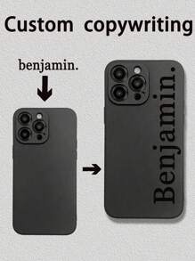 1pc Customized Name Phone Case, Personalized Name Design IPhone Phone Case, Customized Name IPhone Phone Case, Personalized Phone Case, Custom Image Phone Case, Anniversary Gift, Valentine's Day Gift, Birthday Gift, Wedding Gift, Mother's Day Gift, Father's Day Gift, Best Friend Gift, Compatible With Iphone 11/12/13/14/15promax