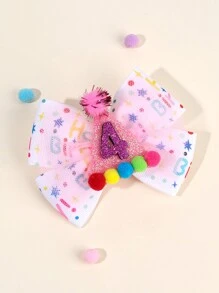 1 Stück Neue Jahr Geburtstag Haarclips, glücklicher Geburtstag Buchstaben Muster & glänzender Glitzer Geburtstagshüte & Haarknäul Dekoration Mädchen Haarbögen, Festliches Haarsschmuck, Alles Gute zum Geburtstag