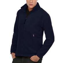 B&C Mens Icewalker+ Full Zip Outdoor Fleece (Navy) - 300gsm 100% Polyester - Navy Blue - View 2