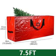 New Black Christmas Tree Storage Bag - Can Hold 7.5ft Artificial Christmas Tree, Waterproof Material, Zipper Closure, Handles. Dust-Proof, Moth-Proof, Moisture-Proof Christmas Tree Bag