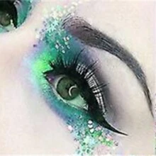 Body Face Chunky Glitter Eyeshadow Palette, Pink White Silver Face Sparkles Glitter Eyeshadow Makeup For Singer Concerts Disco Festival Rave Accessories, Chunky Sequins Mermaid Face Body Hair Glitter Eyeshadow - 1PC - 查看 11