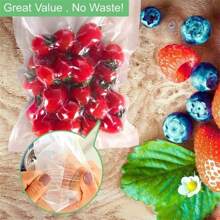 100 piezas/500 piezas Bolsas de vacío para alimentos transparentes con relieve, hechas de material de PE y nailon, adecuadas para uso doméstico y comercial, bolsas de conservación de alimentos transpirables para carne, mariscos, granos, frutos secos, frutas, frutas deshidratadas, medicamentos y talla grande, almacenamiento hermético para la cocina - Claro - Ver 7