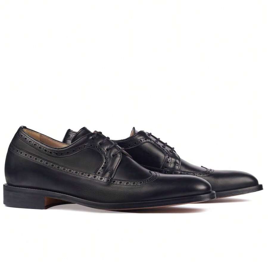 Masaltos Height-Increasing Shoes To Increase Your Height By Up To 7 Cm. Model Lexter Black, Elegant And Comfortable. Perfect For A Formal Look With Style. Dress Shoes For Men, Ideal For Everyday Wear Or To Match With Any Outfit. Made From Leather. Free And Fast Delivery. ✅ Fast Delivery To All Countries From Spain In 24/72 Hours - ✅ Delivery In 3-5 Days