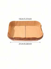 50/100pcs Baking Oven Paper, Rectangle Cooking Paper Sheets, Suitable For Bread, Potato, Toast, Pizza, Fried Chicken, French Fries, Roast Chicken, Nuggets, Pies, Suitable For Oven & Air Fryer, Heat Resistant, Waterproof, Oil Proof Back To School