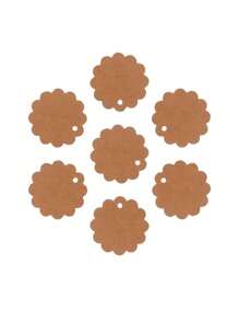 100 件圆形礼品标签牛皮纸棕色标签，附赠 100 英尺黄麻绳，适用于礼物、衣服、婚礼、价格标签