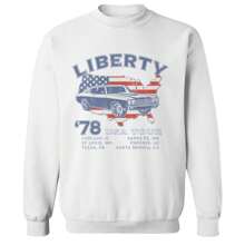 Social Collective Liberty Unisex Graphic Cotton Pullover Sweatshirt - White - View 1