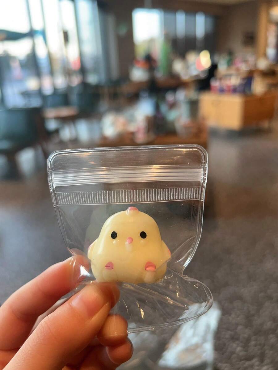 1pc New Super Soft Chicken Shaped Squishy Toy, Taba Slow Rebound Cute Toy, Suitable For Office Workers, Students, Stress Relief, Fun For All Ages, Ideal Party & Birthday Gift. Innovative Washable Slow Rebound Cute Toy, Finger Toy, Fun Toy, Toy Collectible. - Multicolor - View 1