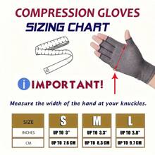 1 Paar Premium fingerlose Kompressionshandschuhe für Handpflege, Tippen, Arbeit, Sport, Gelenk-Wärme, offener Finger Handgelenkstütze, Daumen-Halbfinger-Handschuhe für Frauen & Männer