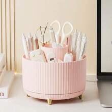 360 Rotating Makeup Desktop Cosmetic Storage Box Organizer Large Capacity For Bathroom Portable Lipstick Makeup Brush Pen Holder