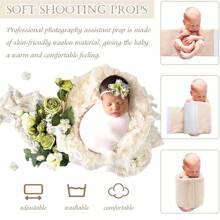 Newborn Baby Photography Props, Soft Baby Shooting Wrap, Adjustable Posing Wraps Assistant, Photo Shoot Posture Stuffer For Baby Boy Girl Baby Shower Easter Gift Things For Girls/Boys - Multicolor - View 5