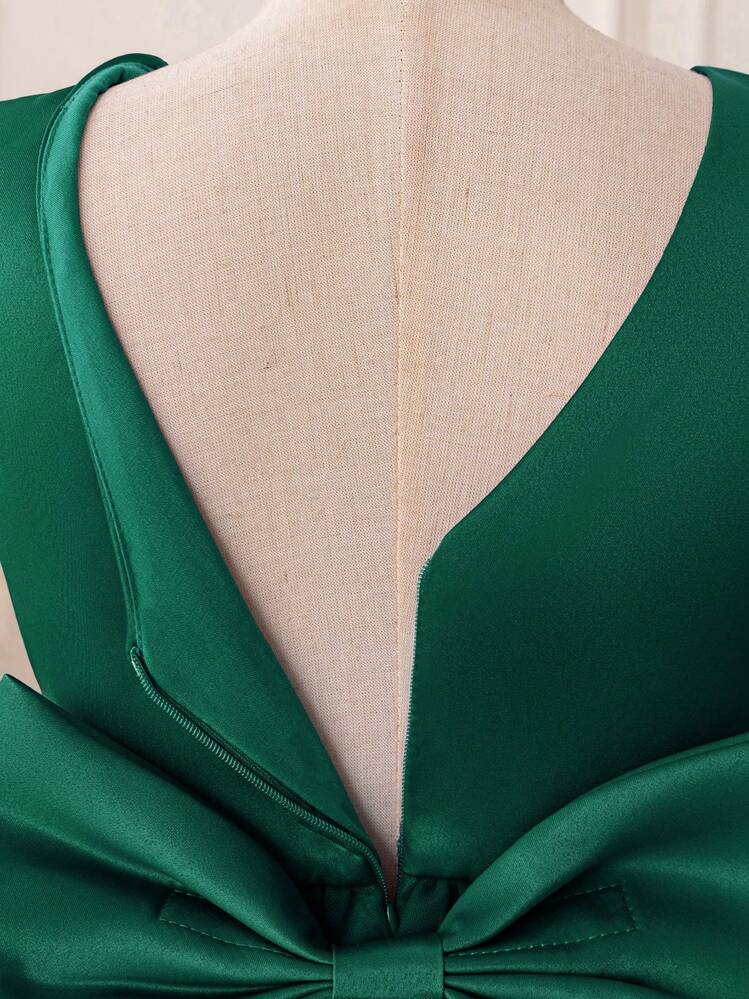 Vestido de fiesta de princesa con volantes y malla para niña, adecuado para fiestas de cumpleaños, bailes, Navidad, uso diario casual, actuaciones musicales, eventos en el escenario y celebraciones festivas - Verde - Añade 5