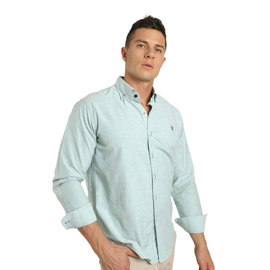 Plain Shirt For Men - Muletta - Mint Green - View 1