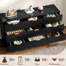 Fluted Dresser For Bedroom With 9 Drawers, 57" Nature Wood Dresser Chest Of Drawers, Mid Century Modern Dresser TV Stand, Boho Dresser For Closet Wide Storage Organizer For Living Room, Hallway