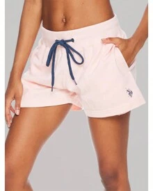 U.S. Polo Assn. Womens Sweat Shorts With Pockets - French Terry Lounge And Pajama Shorts For Women - 淺粉紅色 - 查看 4