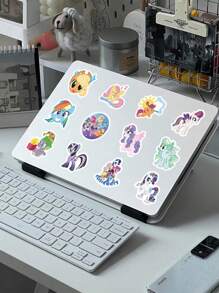 120 Stücke Meine kleine Pony Cartoon Aufkleber, Twilight Sparkle & Fluttershy & Pinkie Pie DIY Geschenkbox Aufkleber, geeignet für Wassergläser, Kühlschränke, Tablets, Notizbücher, Handyhüllen, Partydekoration, ideal als Weihnachtsgeschenk, Geburtstagsgeschenk, Abschlussgeschenk, Raumdekoration, Wohnzimmerdekoration, Hausdekoration, Wanddekoration, Badezimmerdekoration, Schlafzimmerdekoration, Wohnraumdekoration, personalisierte Aufkleber, Schuldekoration, Überraschung, Studentenwohnheim-Dekoration, Schulanfang