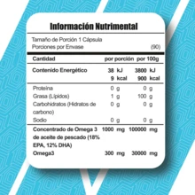 Omega 3 Meta Nutrition 90 Capsulas | Salud cardiovascular | Mejora la función cerebral | Suplemento deportivo 100% mexicano - Otros - Ver 2