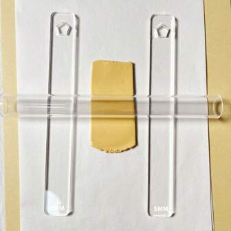 2 件套软粘土厚度尺 2/3/4/5/6 毫米粘土滚动工具耳环手工制作辅助工具