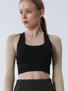 Women's Arm Shaping Compression Sleeve, Comfortable Breathable UV Protection, Women's Cooling Shawl - Yellow - View 7