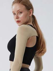 Women's Arm Shaping Compression Sleeve, Comfortable Breathable UV Protection, Women's Cooling Shawl - Yellow - View 8