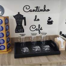 Low Edge Coffee Corner Tray - Black - View 6