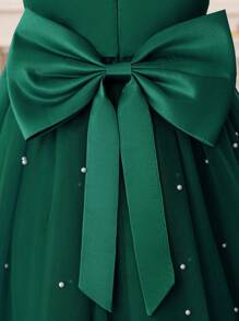 Robe de fête en tulle froufrou pour jeune fille, style princesse élégante, convient pour les robes de filles, les anniversaires, la Saint-Valentin, les bals, les fêtes, le port quotidien, les représentations et les spectacles sur scène