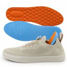KnitFest Men's Casual Shoes Stitched Sole With Gel Insole Prime Shipping - Knit-creme - View 3